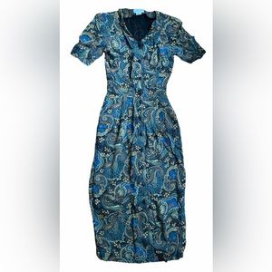 Dark Paisley Vintage Dress